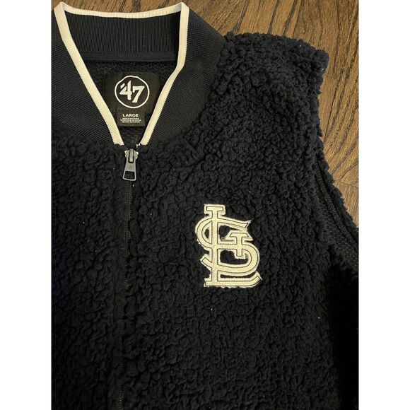 St. Louis Cardinals Large Women's Blue Sherpa Vest - Brand New With Tags! - Picture 2 of 5